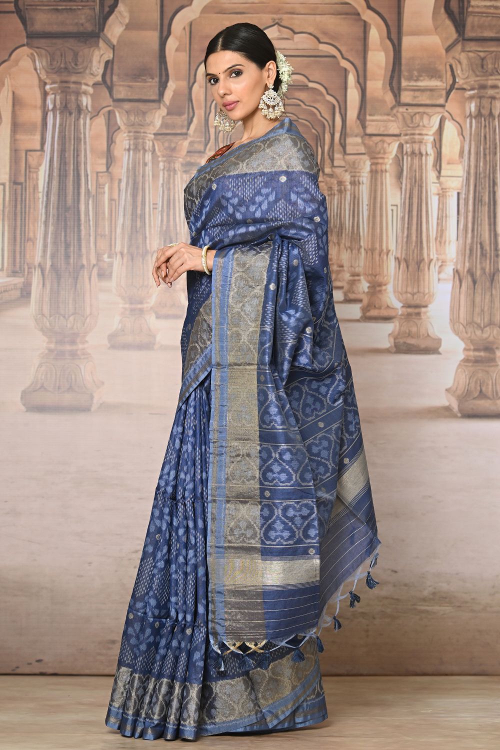 Buy Sea Green Tissue Saree Nitaraa