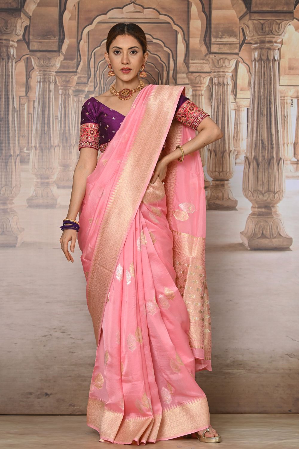 Buy Teal Tussar Silk Blend Saree Nitaraa