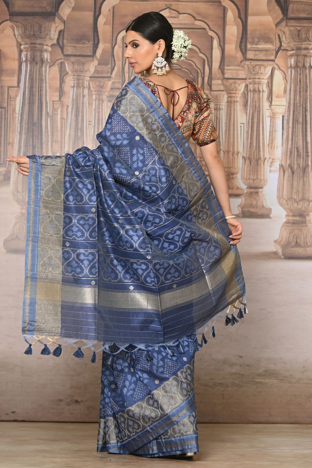 Buy Black Silk Cotton Saree Nitaraa