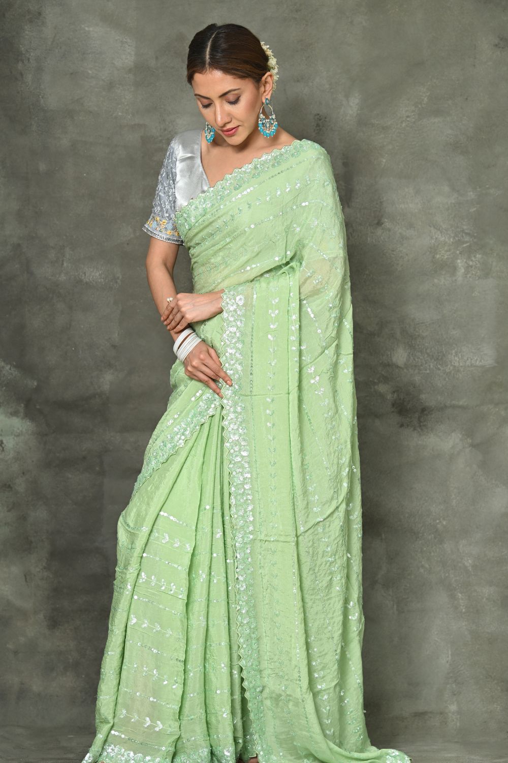 Buy Peacock Blue Raw Silk With Kalamkari Pallu Saree Nitaraa