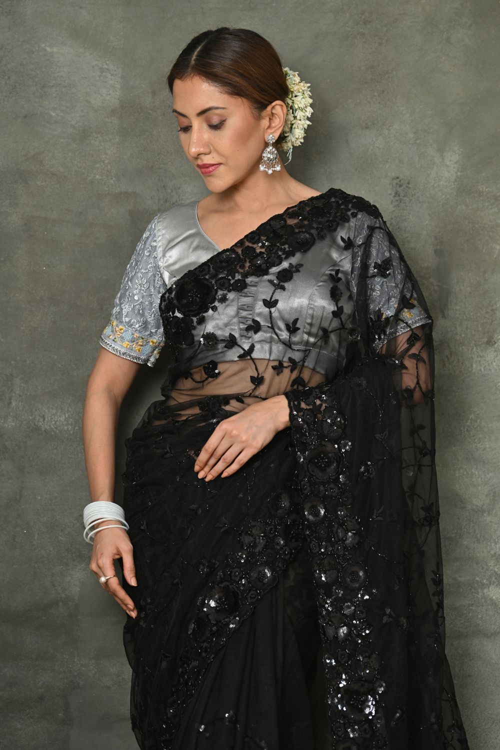 Buy Periwinkle Purple Banarasi Organza Silk Saree Nitaraa