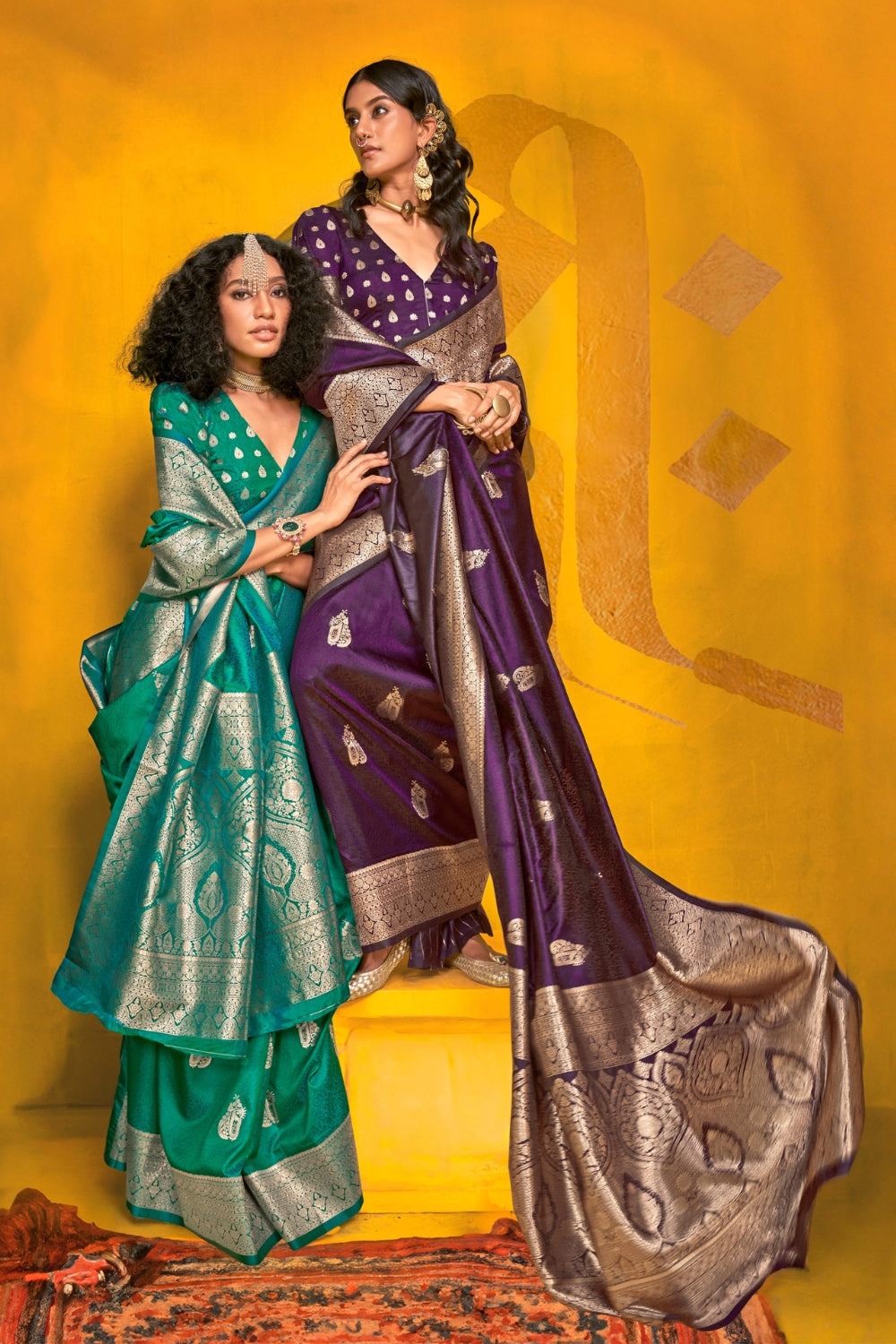 Blue Handloom Weaving Silk Saree