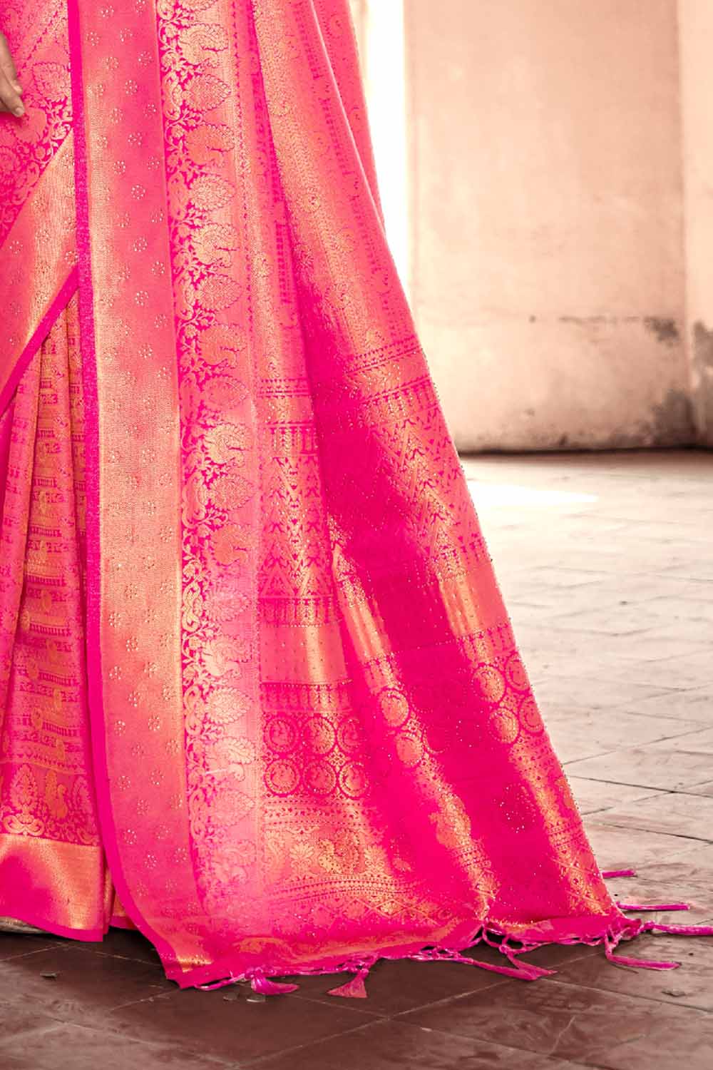 Buy Violet Banarasi Art Silk Saree Nitaraa