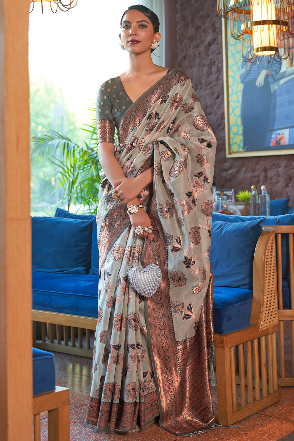 Buy Peach Paithani Silk Saree Nitaraa