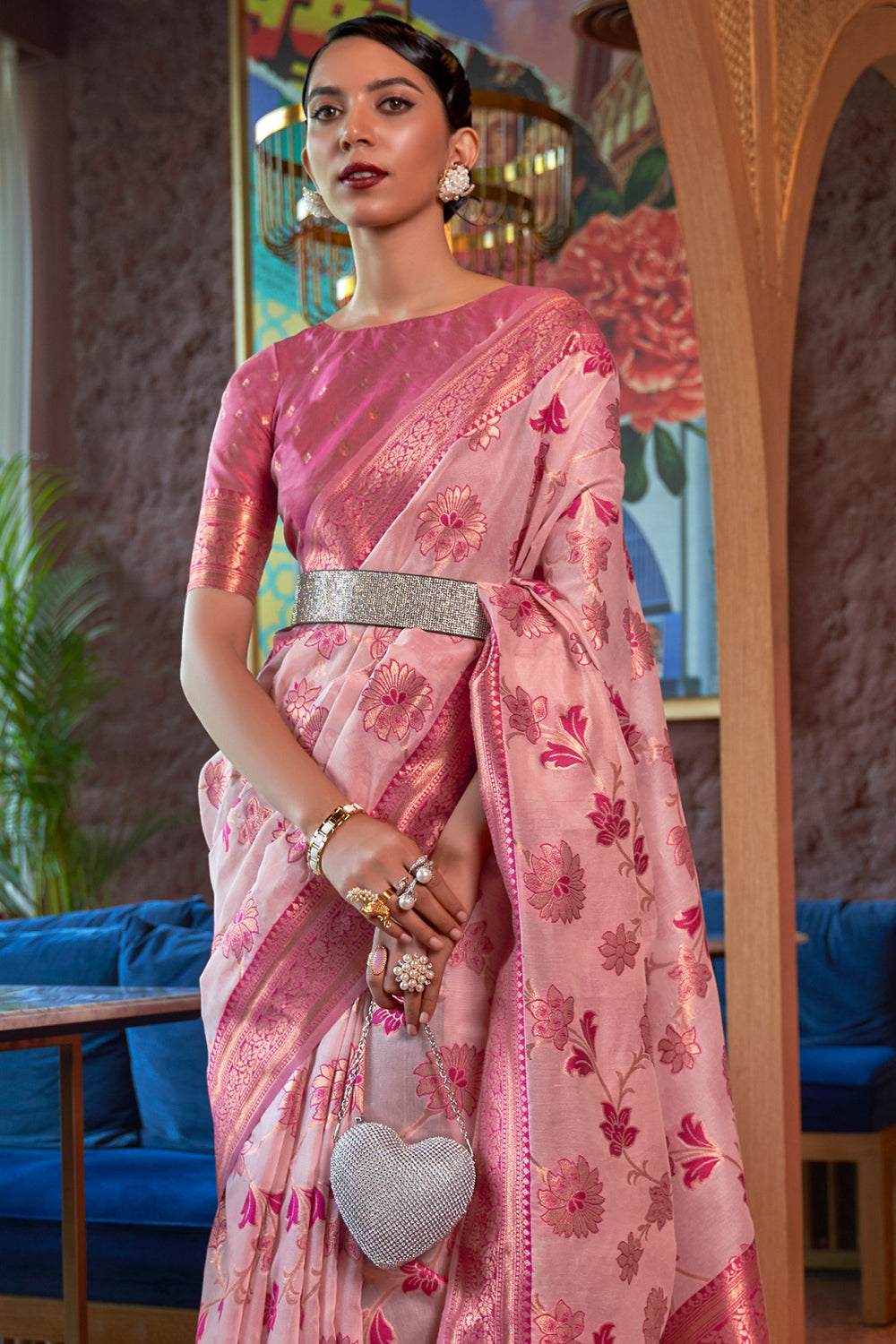 Buy Cream Paithani Silk Saree Nitaraa