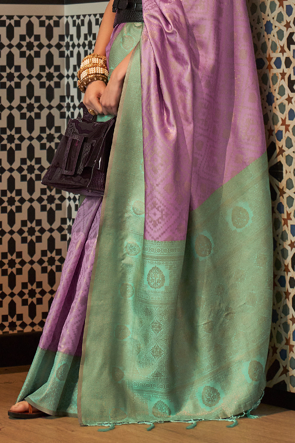 Buy Forest Green Tussar Saree Nitaraa