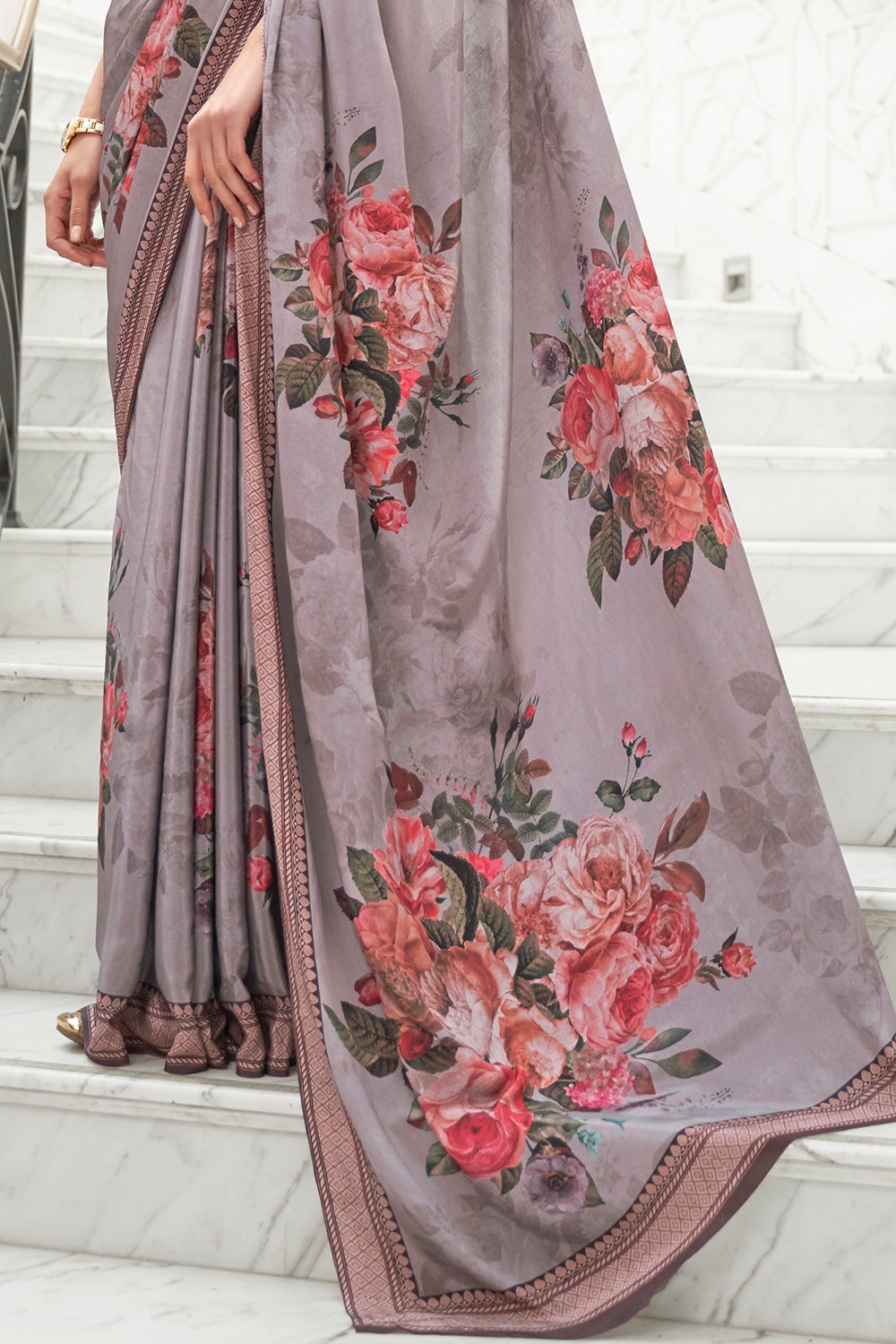 Buy Blush Pink Linen Saree Nitaraa