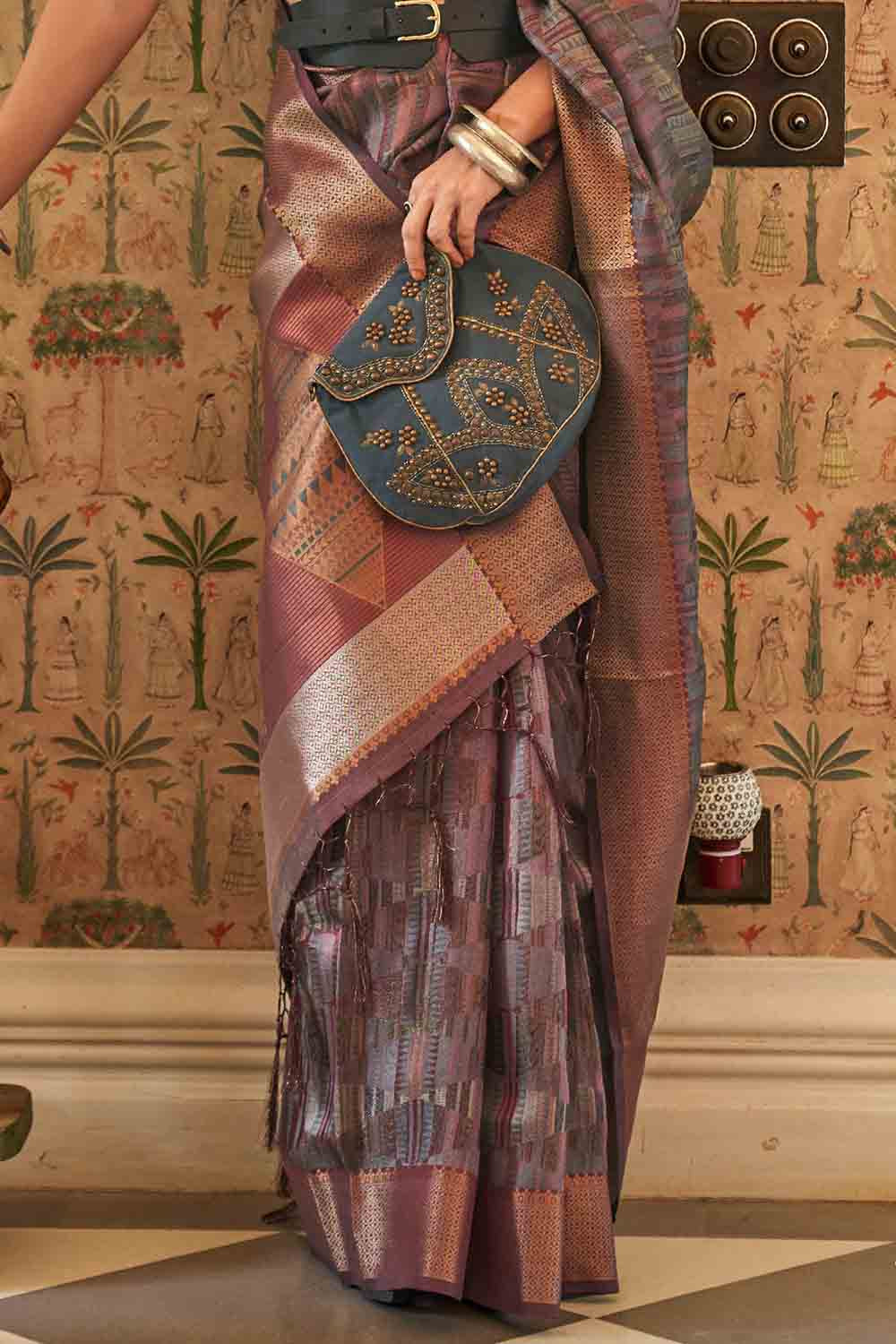 Buy Green And Red Banarasi Saree Nitaraa