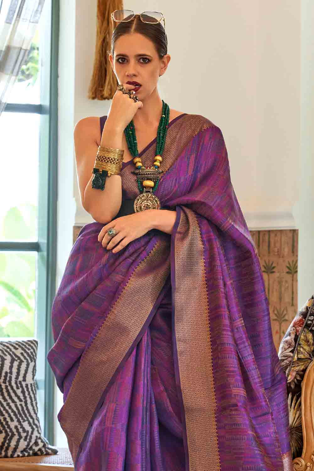 Buy Red And Blue Patola Saree Nitaraa