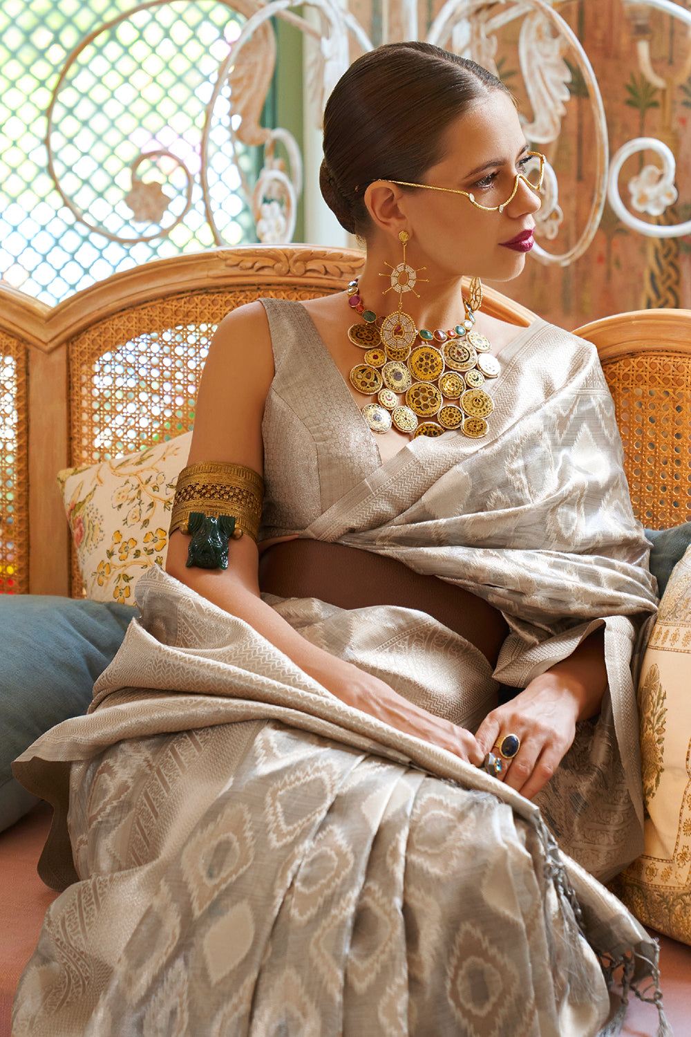 Buy Dijon Yellow Banarasi Saree Nitaraa