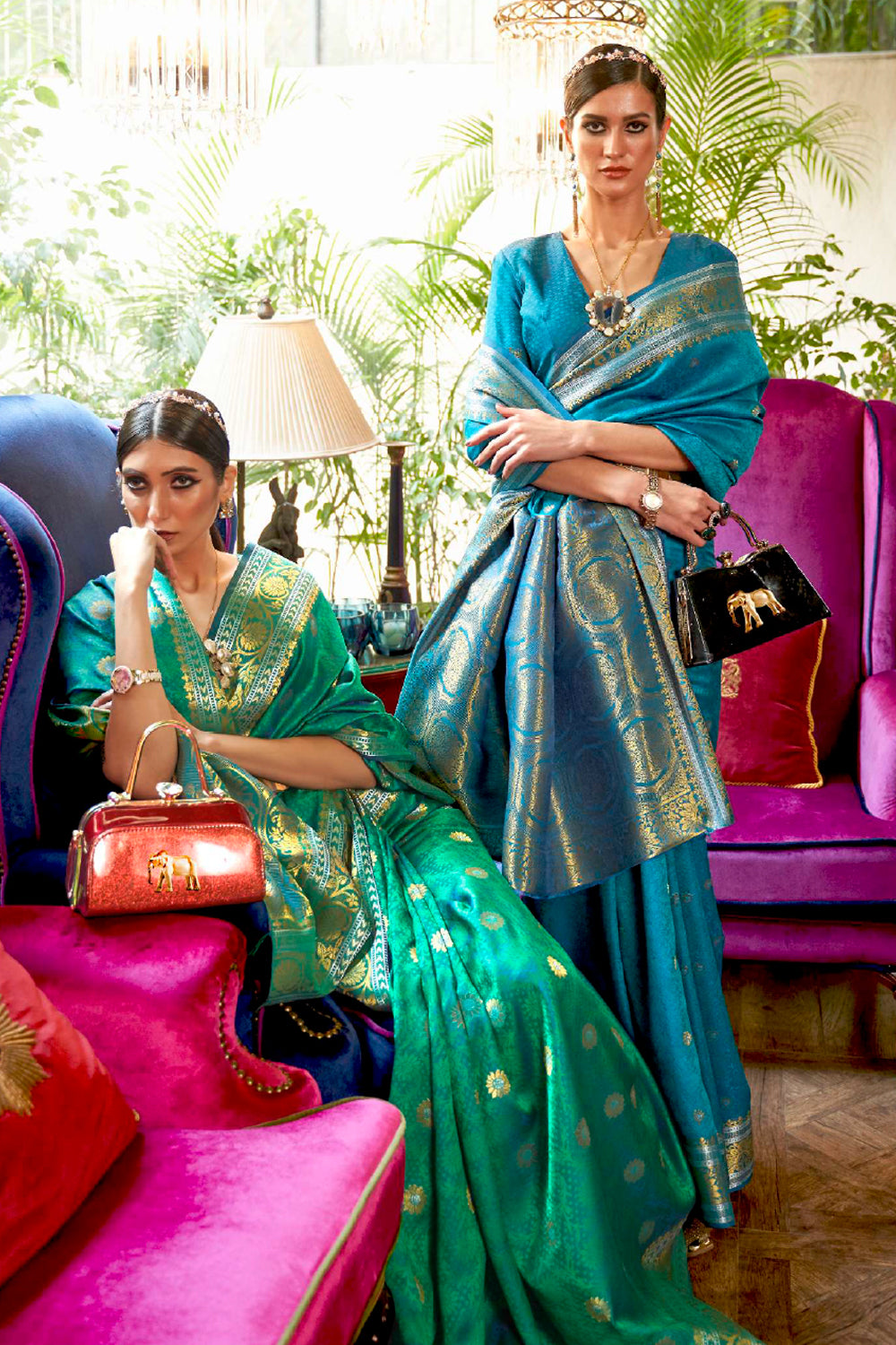 Buy Barbie Pink Kanjivaram Saree Nitaraa