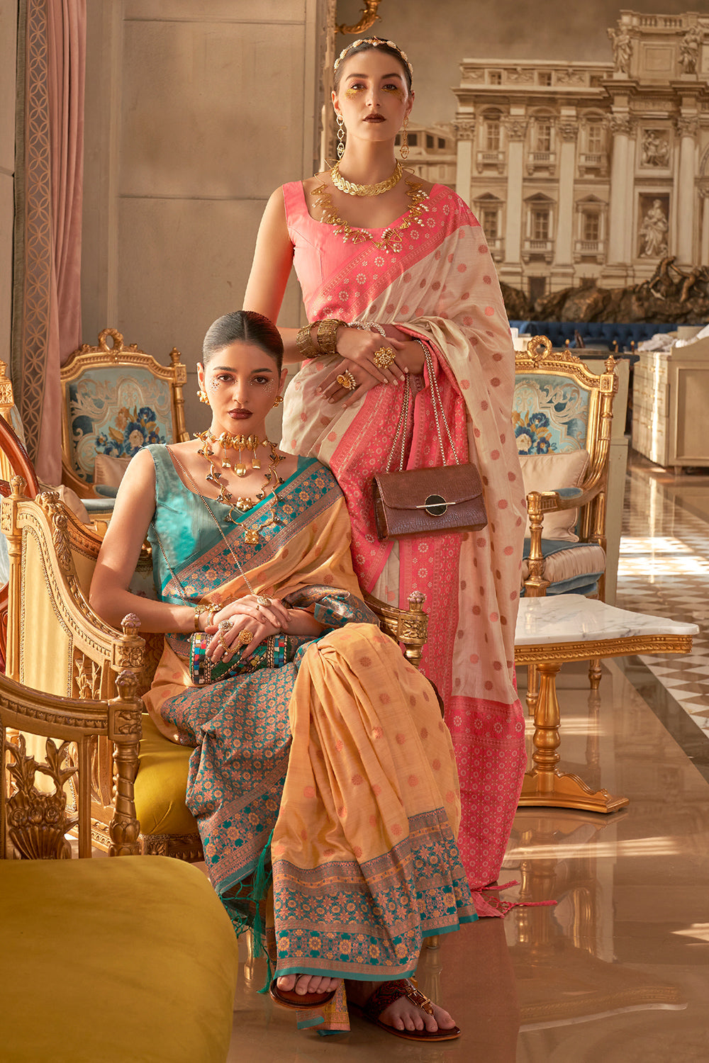 Buy Navy Blue Paithani Silk Saree Nitaraa