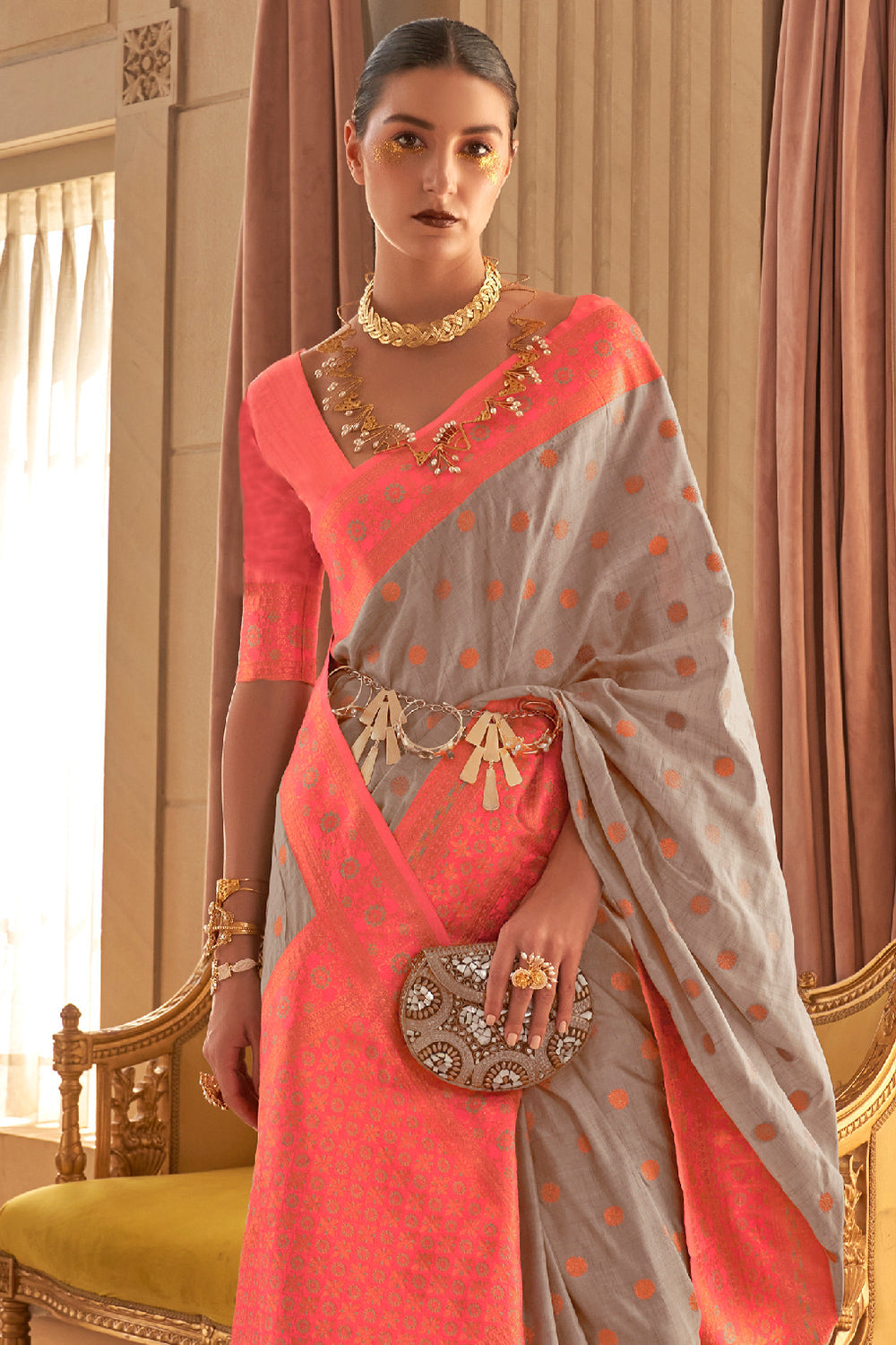 Buy Dark Green Hand Work Banarasi Saree Nitaraa