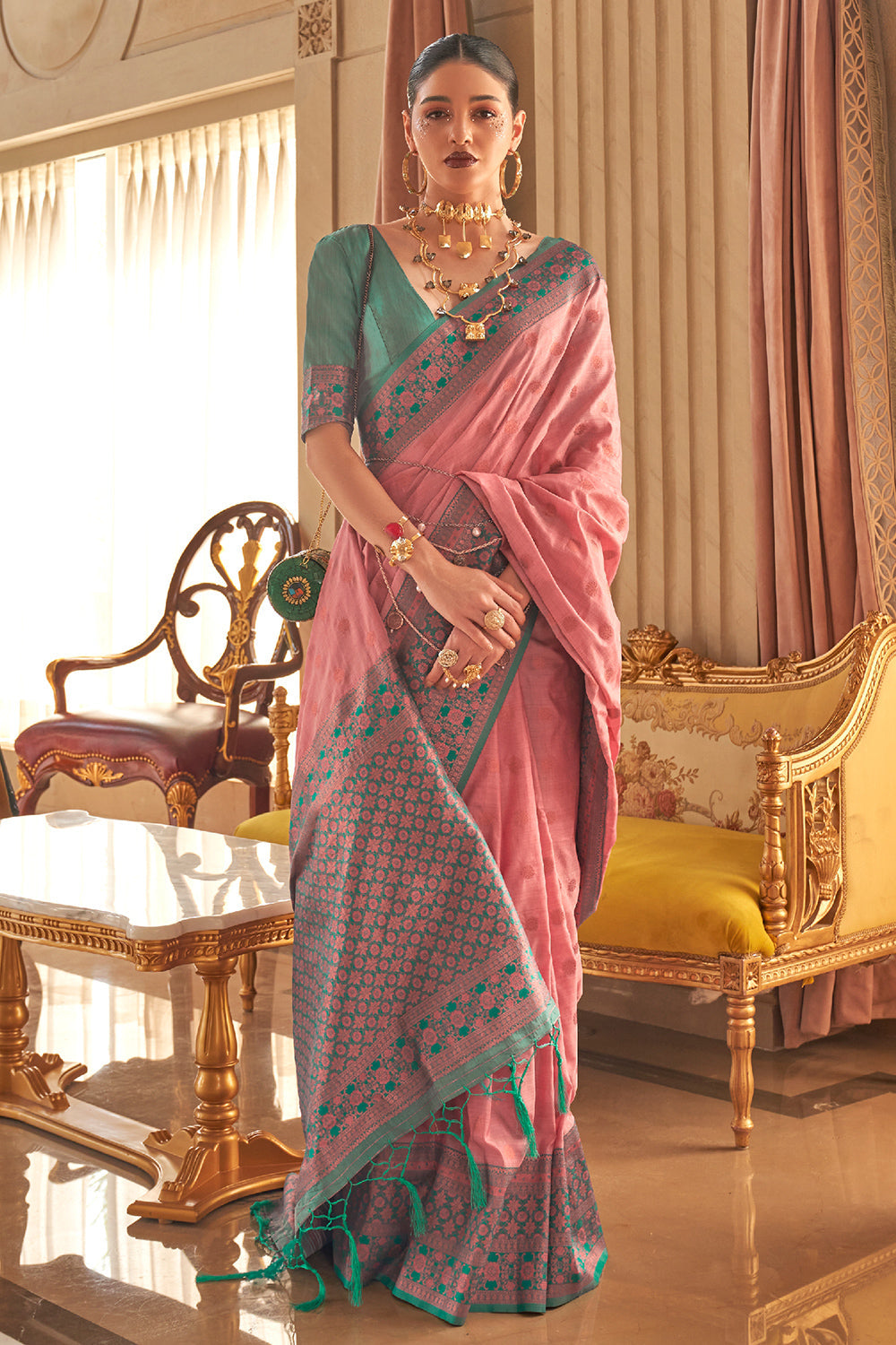Buy Dark Marron Ilkal Sarees Nitaraa