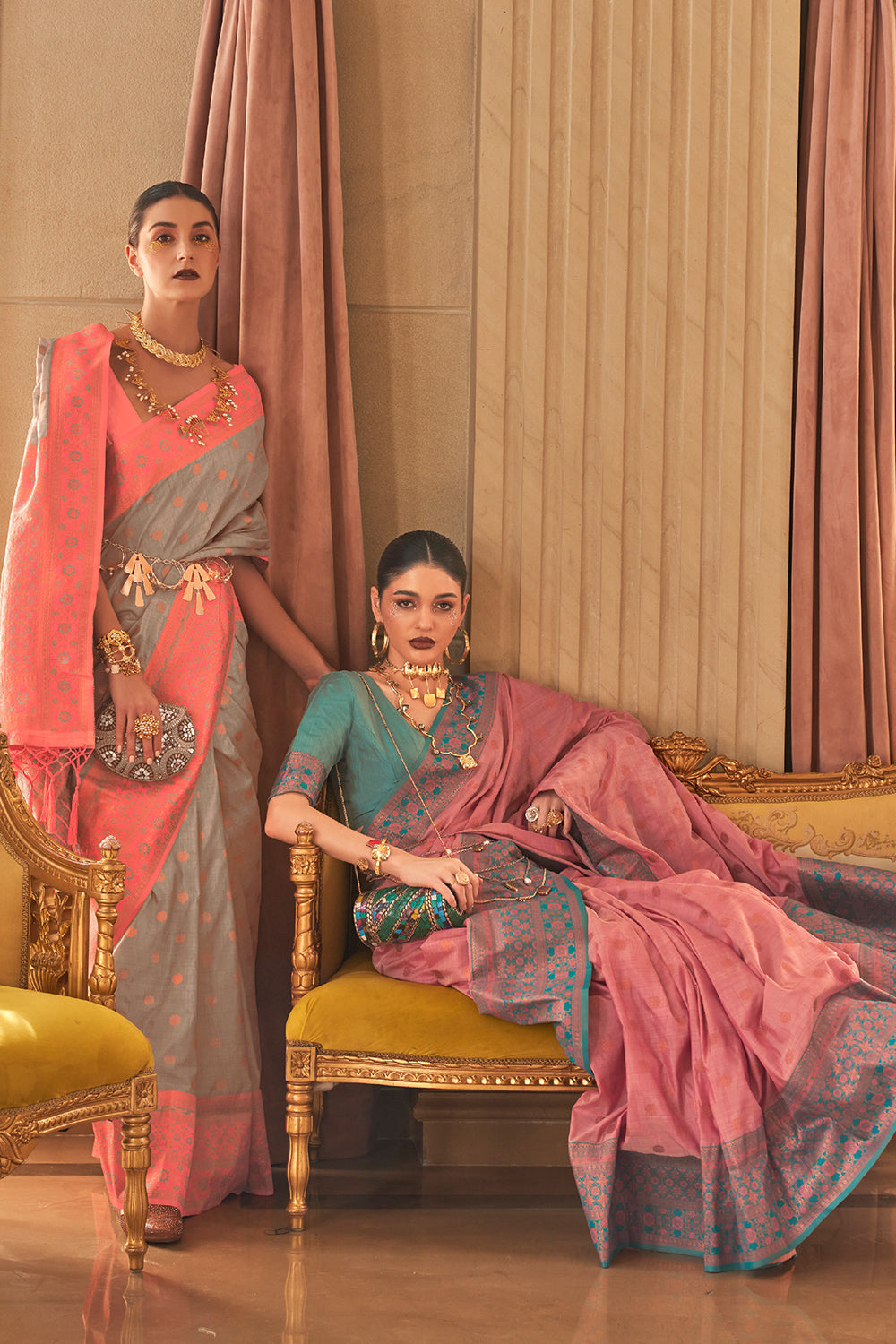 Buy Chilli Red Ilkal Sarees Nitaraa