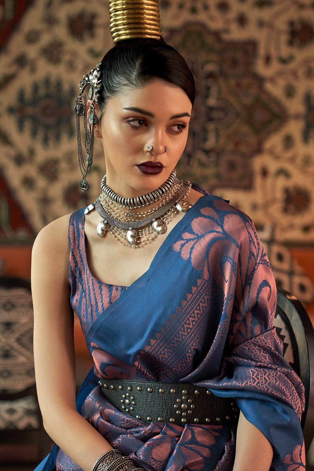 Buy Tyrian Purple South Silk Saree Nitaraa