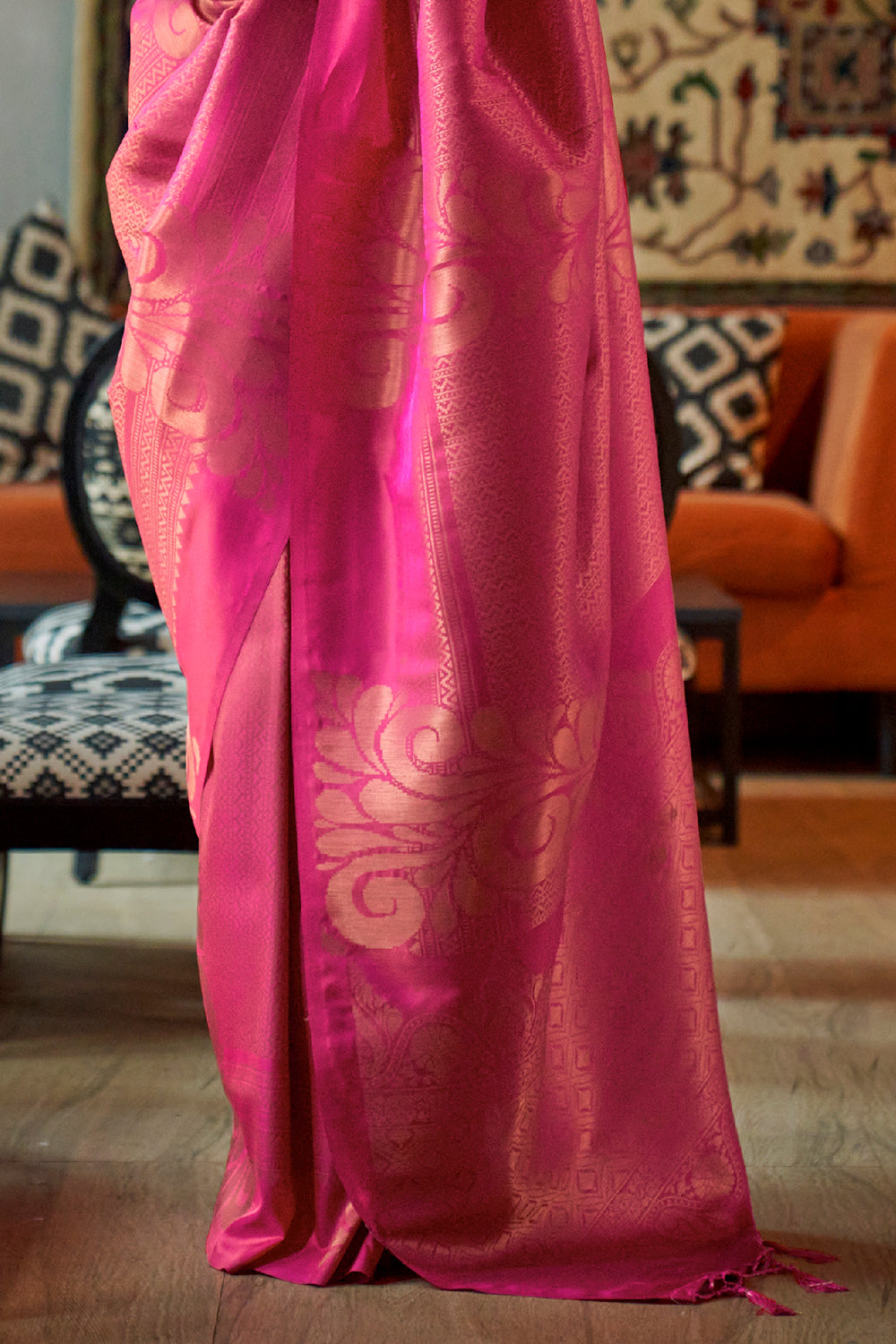 Buy Timber Green Banarasi Saree Nitaraa