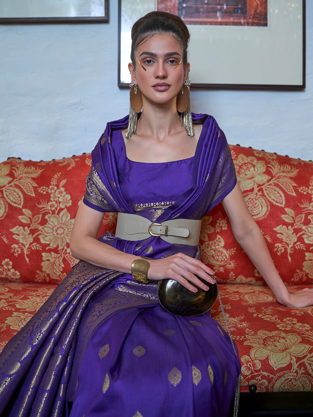 Cerulean Blue Banarasi Saree