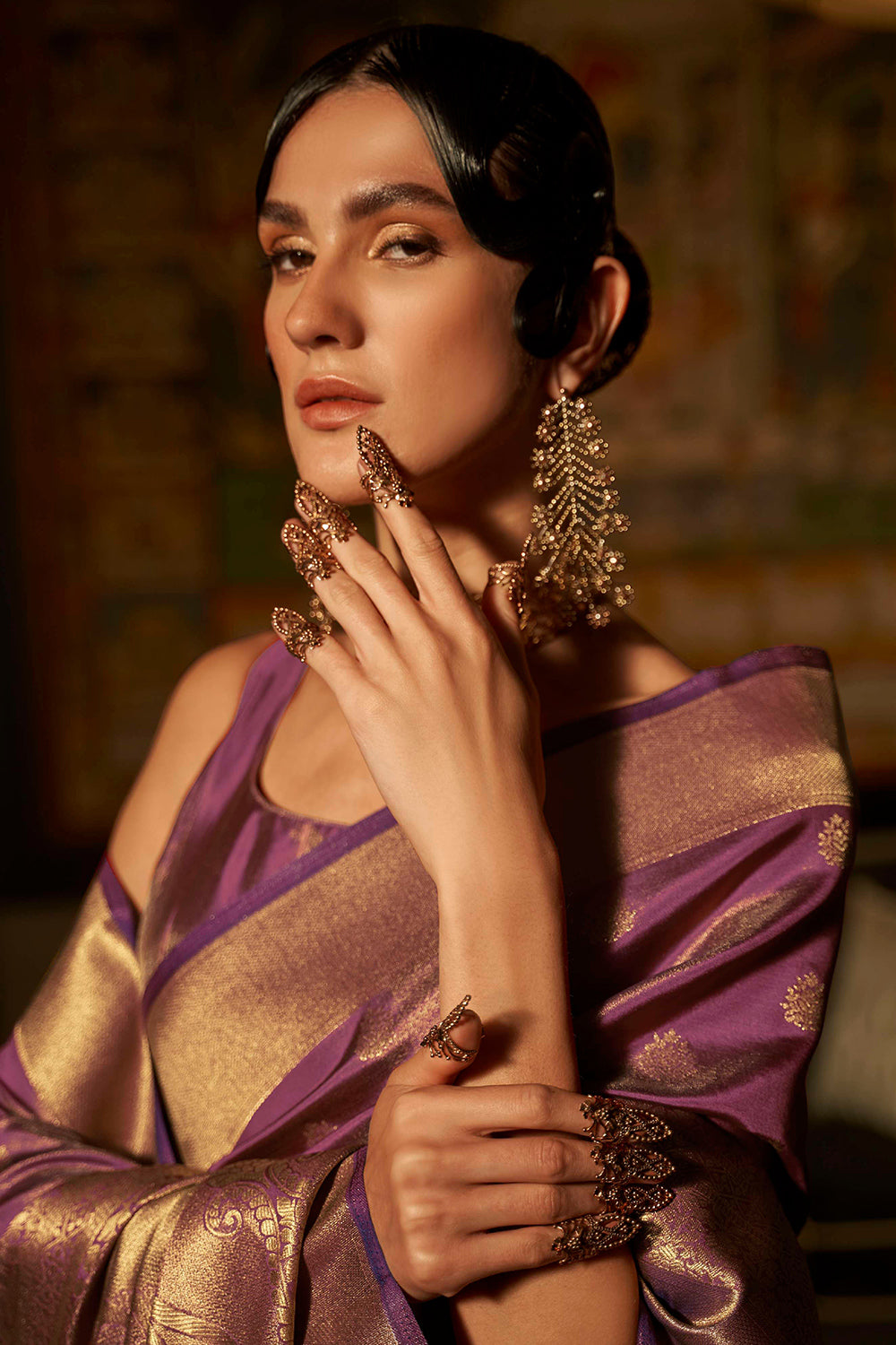 Buy Pink Raw Silk Saree Nitaraa