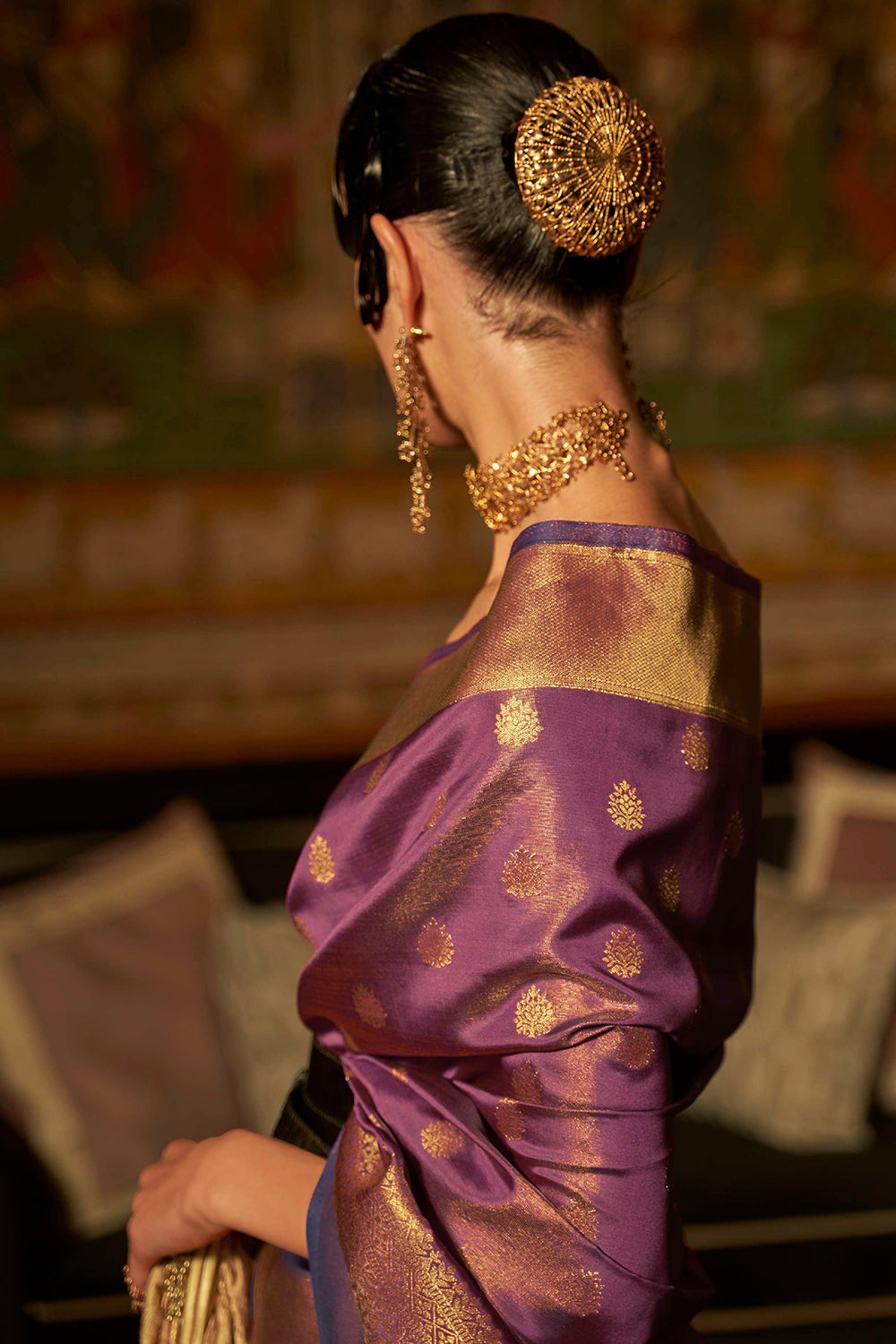 Buy Olive Raw Silk Saree Nitaraa