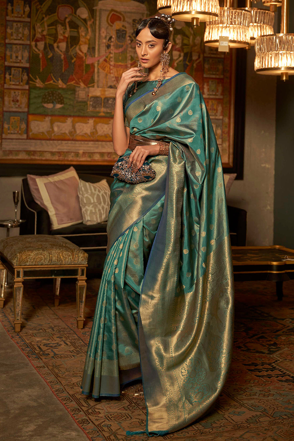 Buy Violet Raw Silk Saree Nitaraa