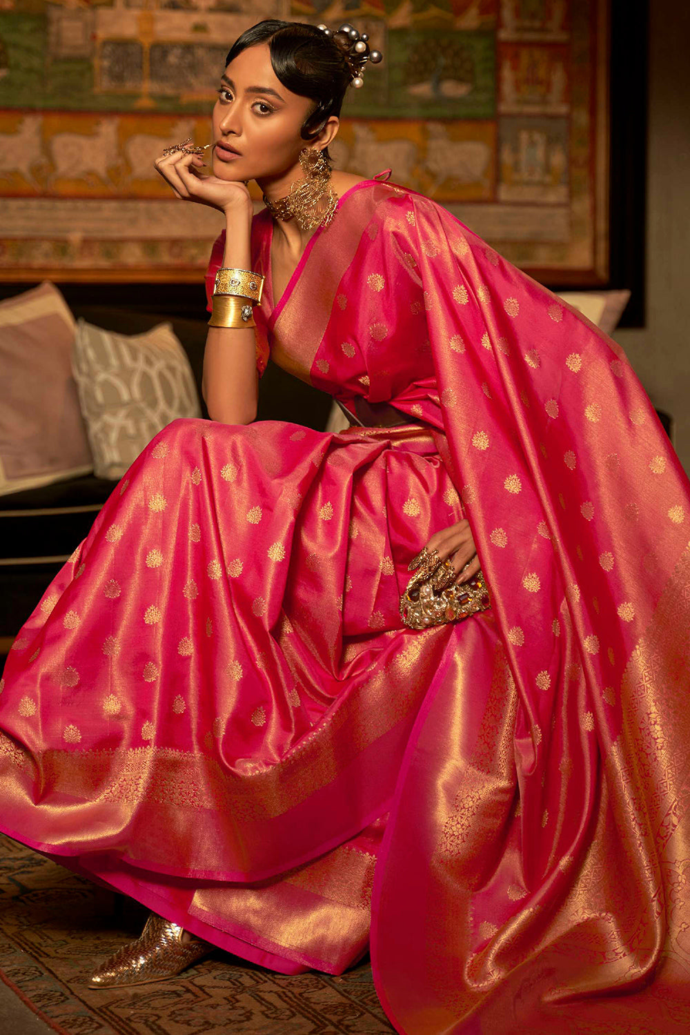 Buy Red Paithani Patola Silk Saree Nitaraa