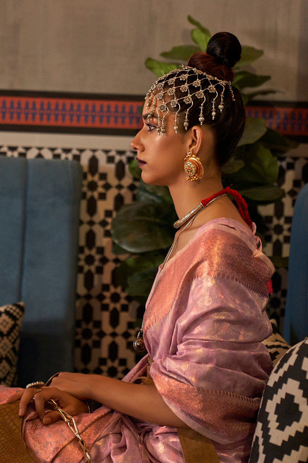 Buy Pink Orange IIkal Saree Nitaraa