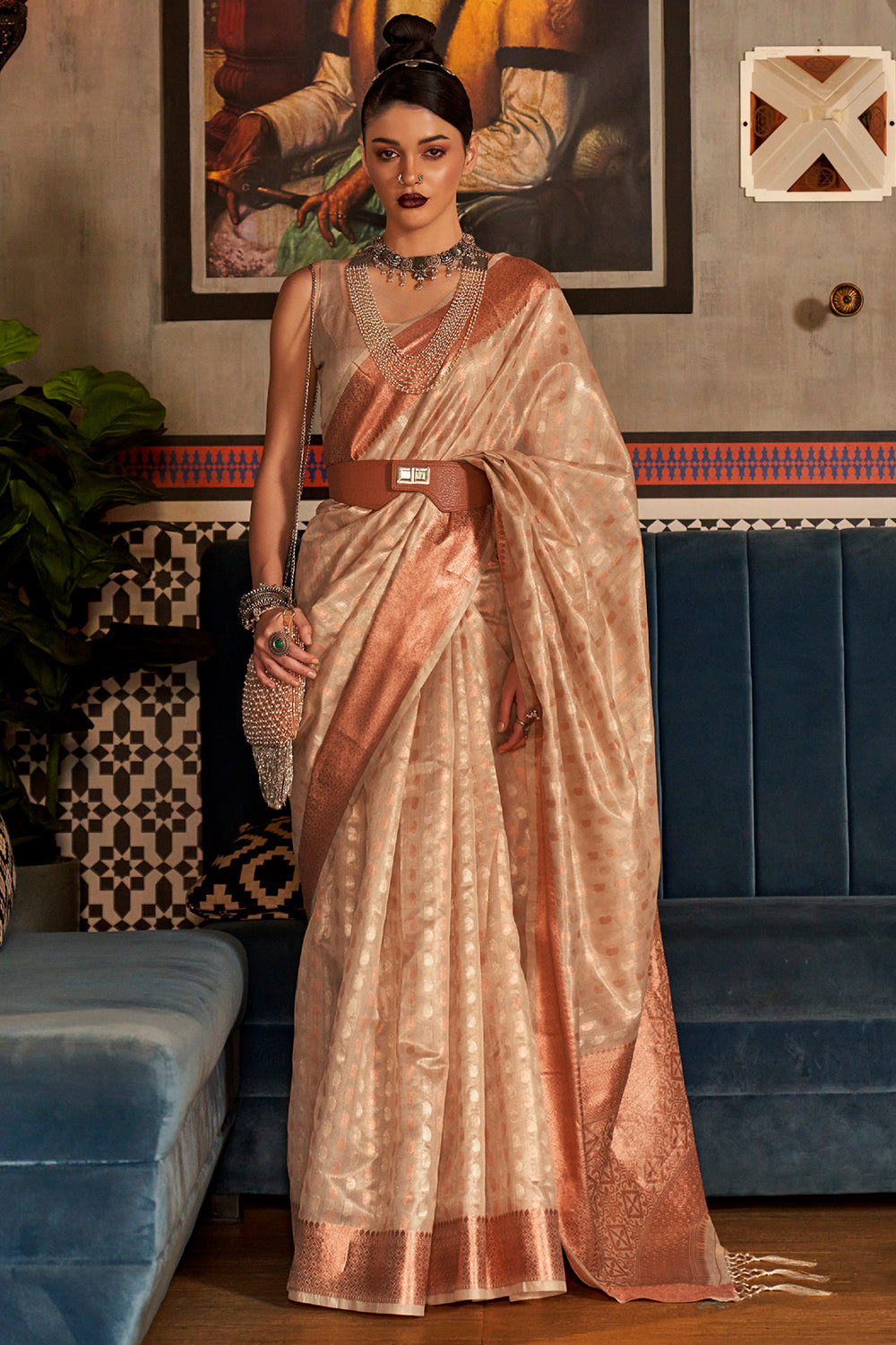 Buy Dark Purple IIkal Saree Nitaraa