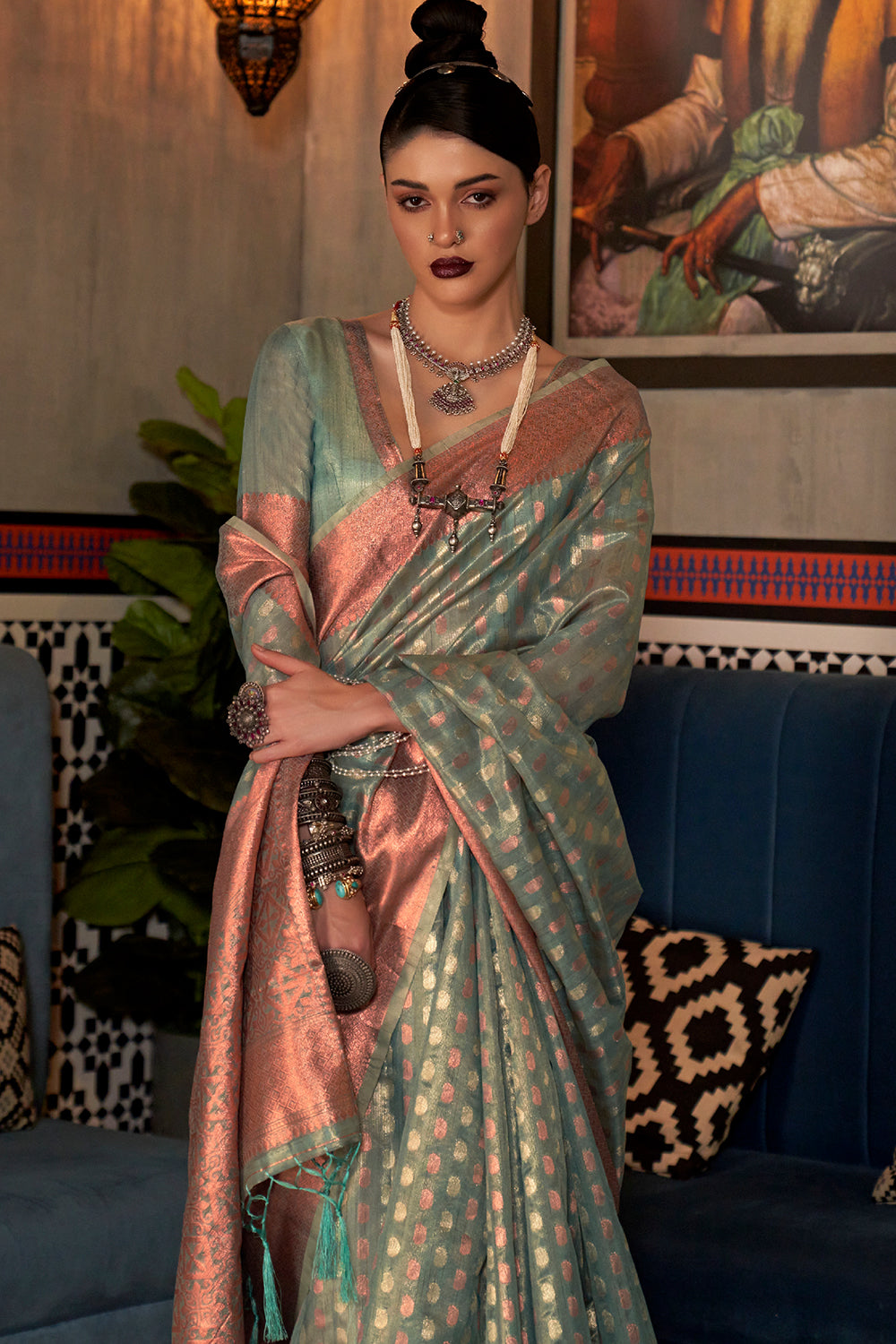 Buy Pink Banarasi Saree Nitaraa