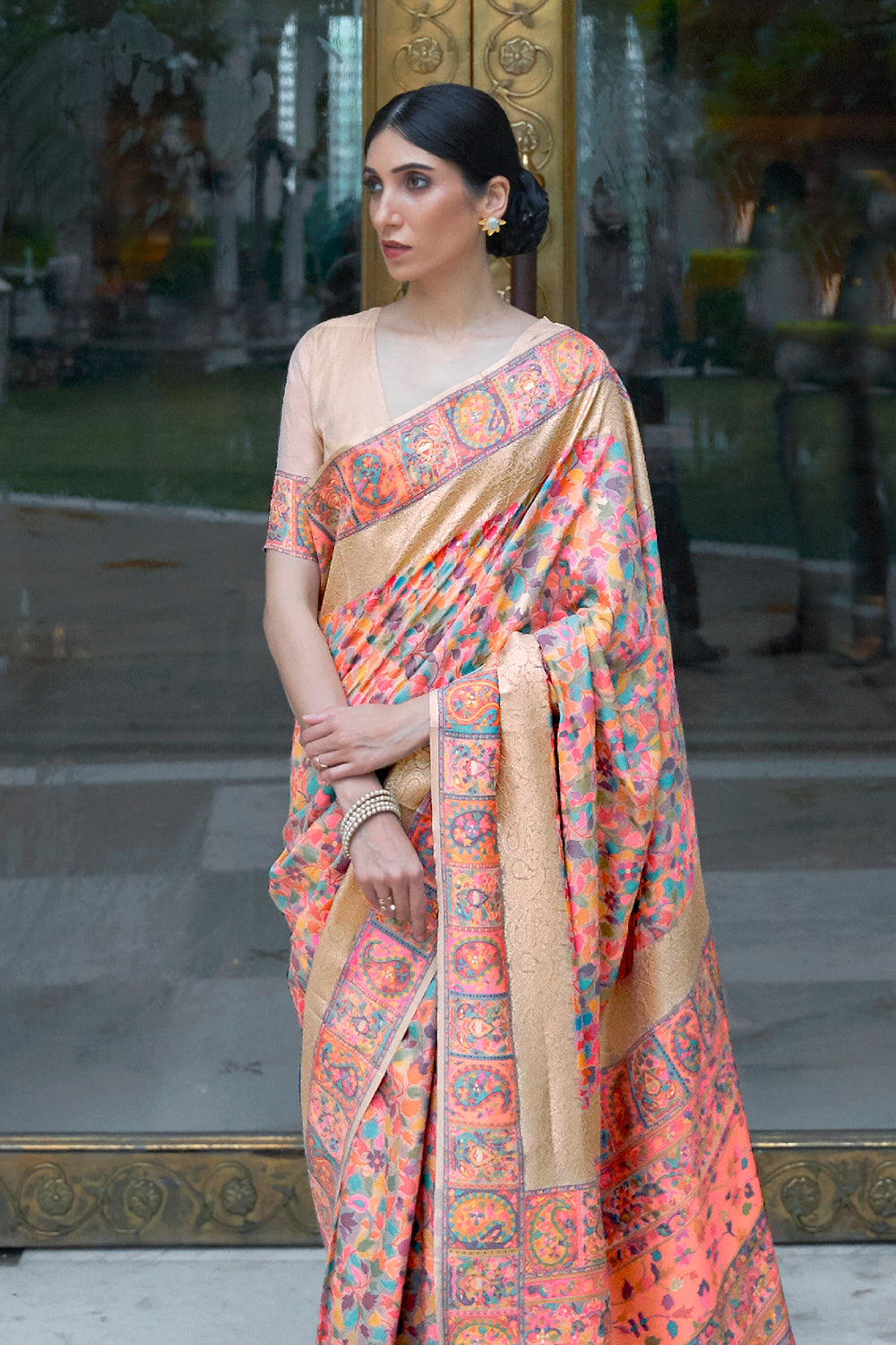 Buy Sky Blue Kanjivaram Saree Nitaraa