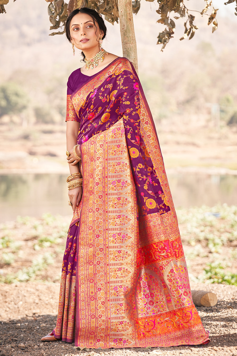 Buy Sea Green Tissue Saree Nitaraa