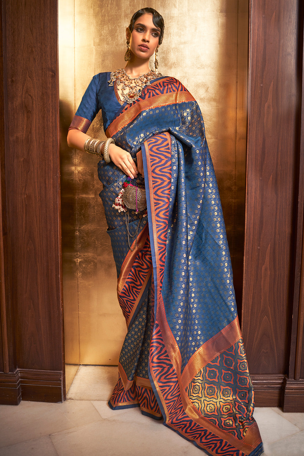 Buy Sage Green Silk Saree Nitaraa