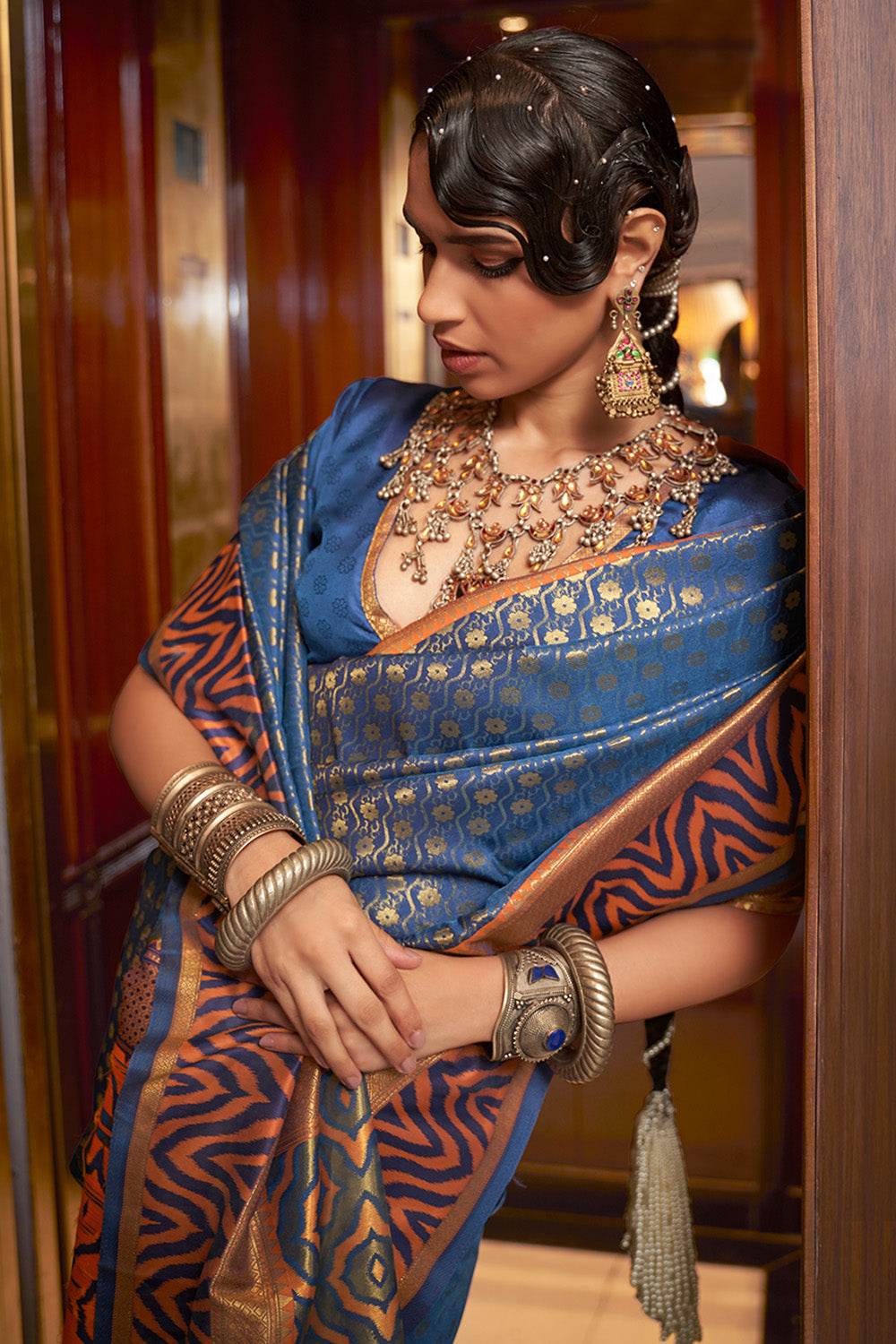 Buy Coin Grey Silk Saree Nitaraa