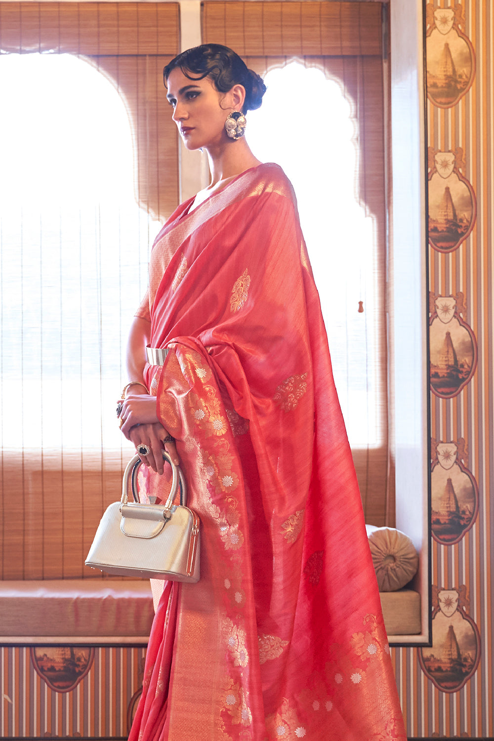 Buy China Blue Digital Print Saree Nitaraa