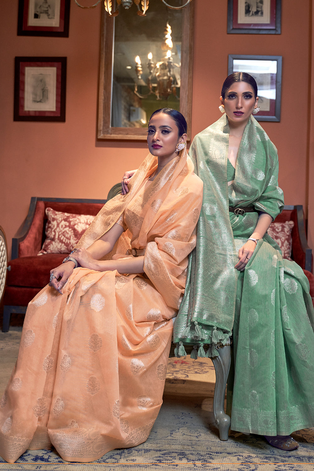 Buy Sage Green Georgette Saree Nitaraa