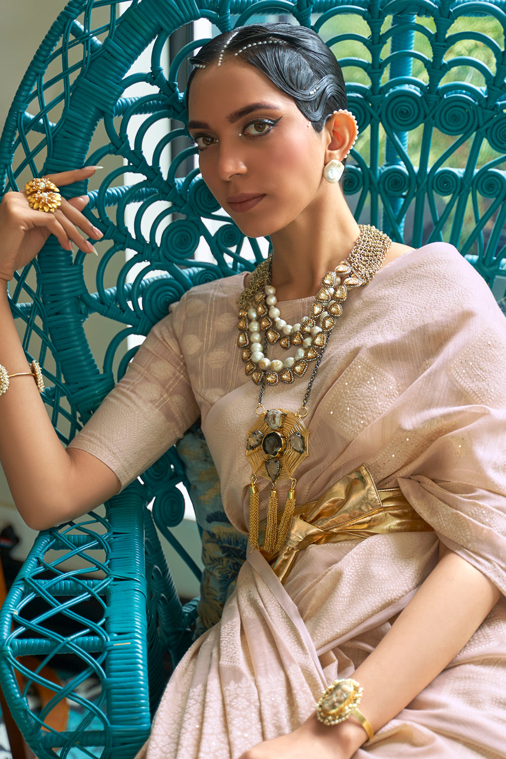 Buy Pista Green Soft Silk Saree With Blouse Piece Nitaraa