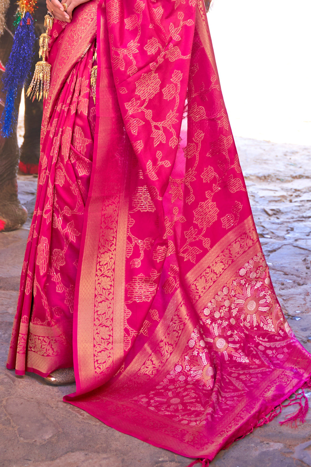 Buy Blush Pink Kanjivaram Silk Saree Nitaraa