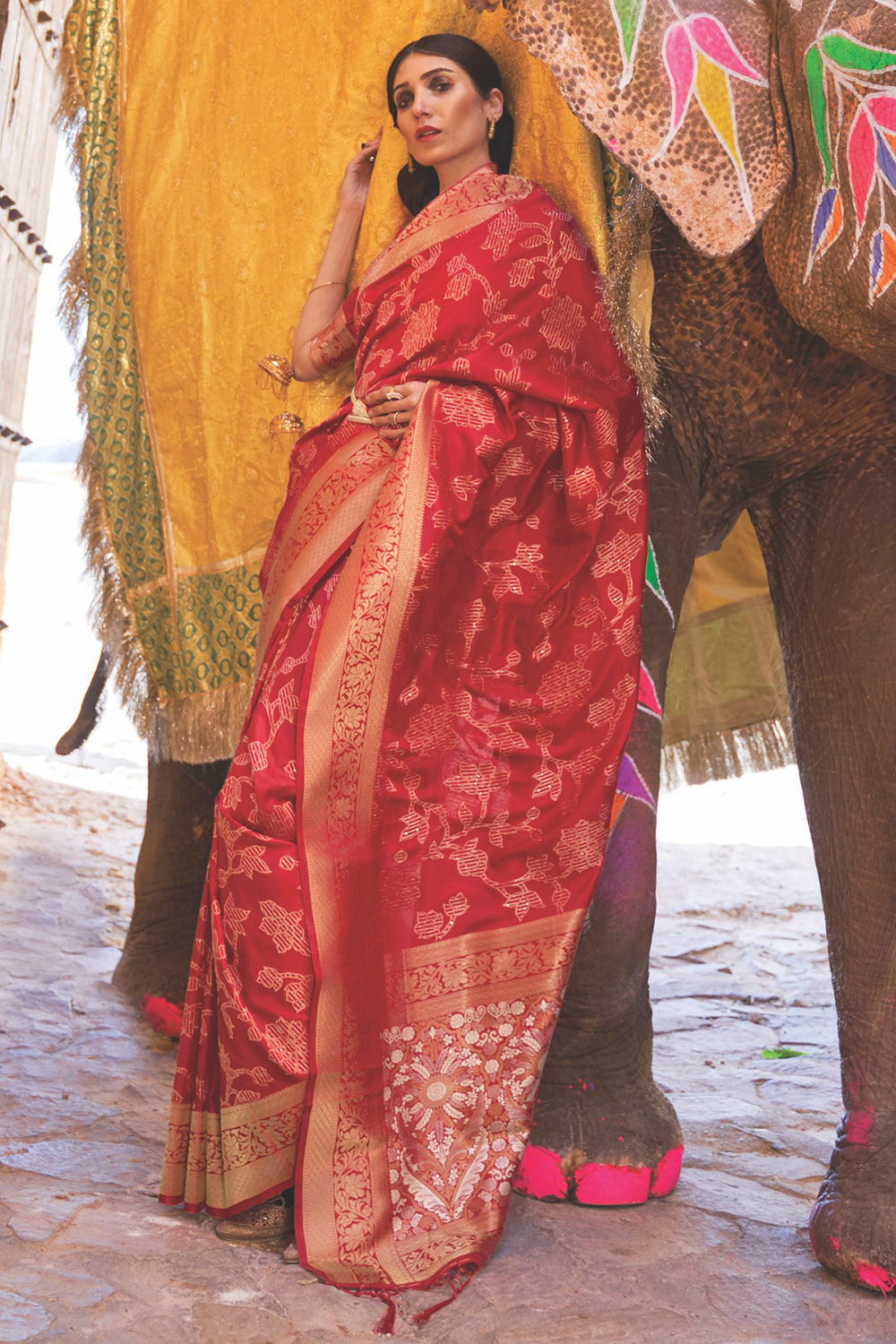 Buy Mint Green Linen Saree Nitaraa