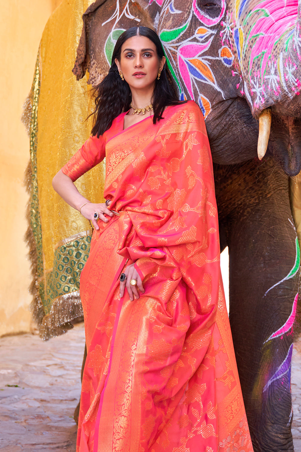 Buy Cerulean Blue Silk Saree Nitaraa