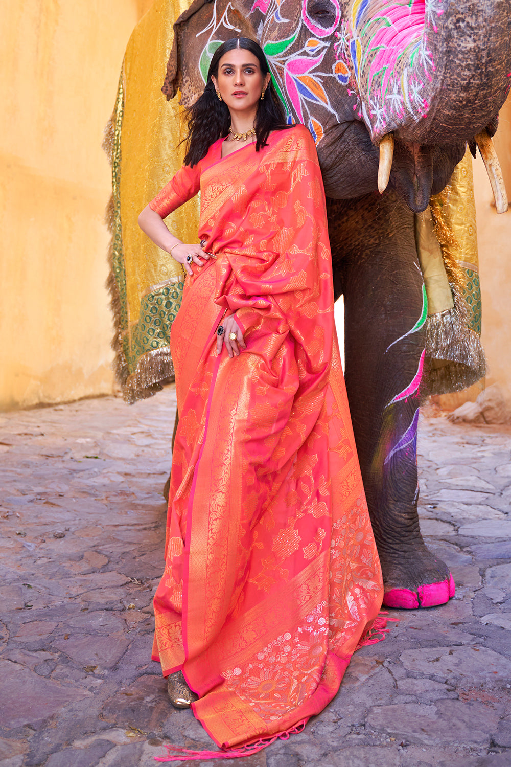 Buy Grape Violet Organza Saree Nitaraa