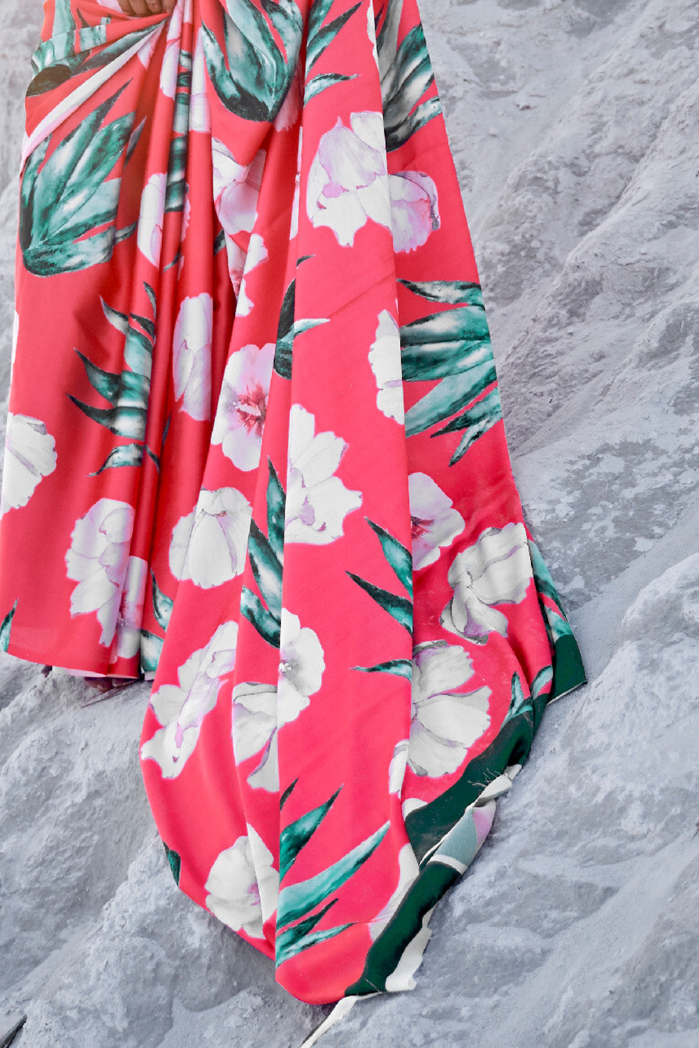 Buy Blue Gota Zari Silk Saree With Blouse Piece Nitaraa