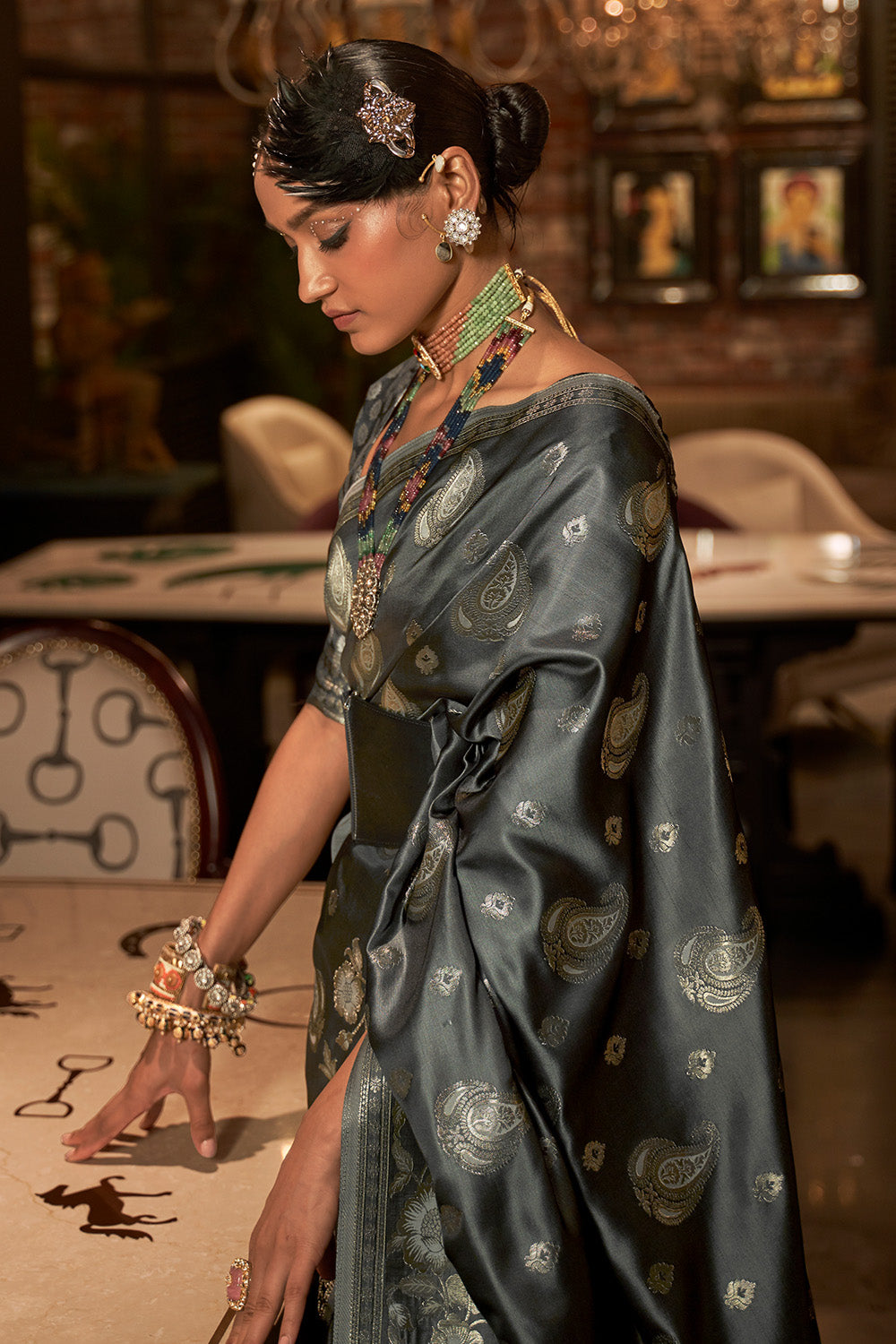 Buy Off White Paithani Silk Saree Nitaraa