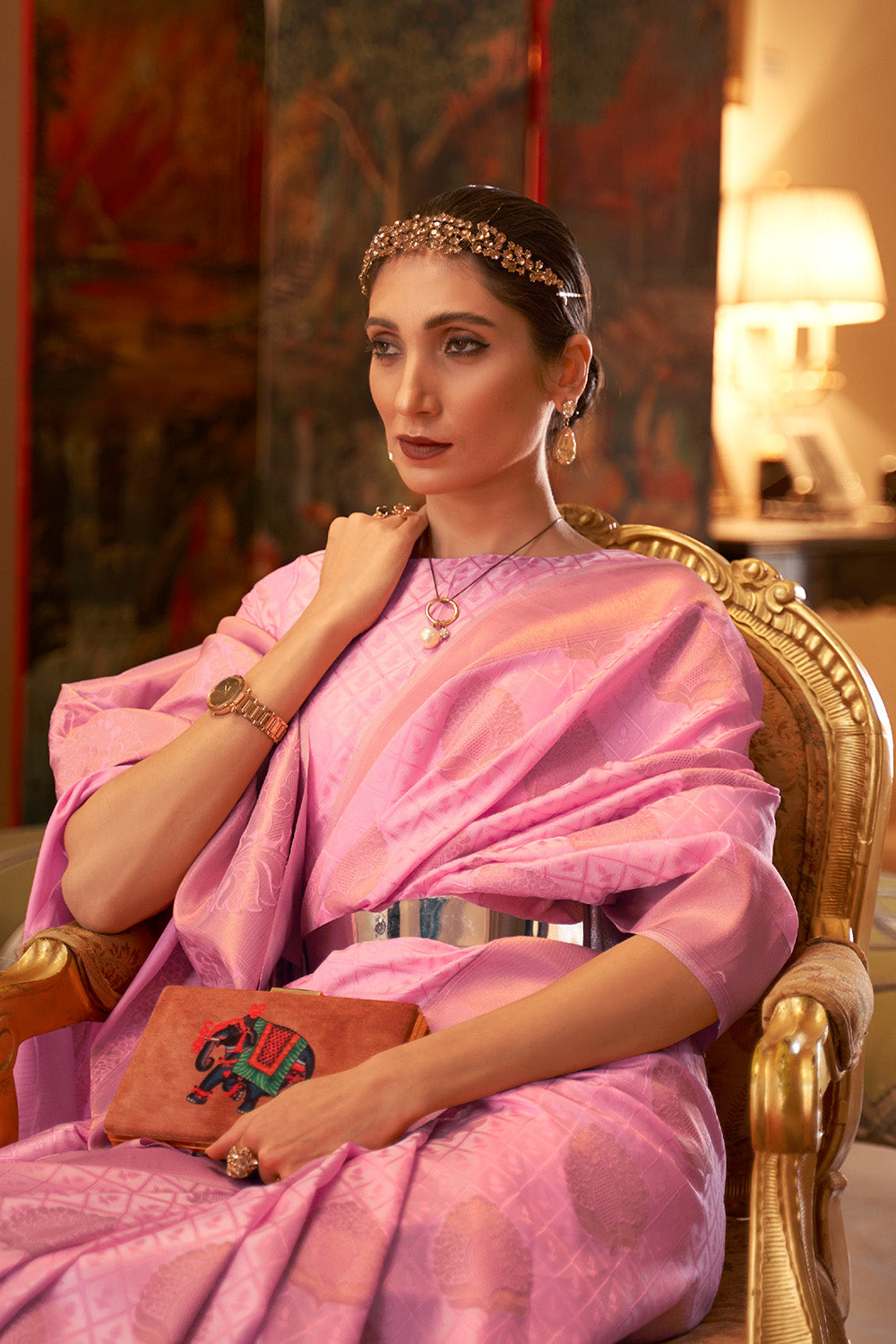 Buy Light Green Linen Saree Nitaraa