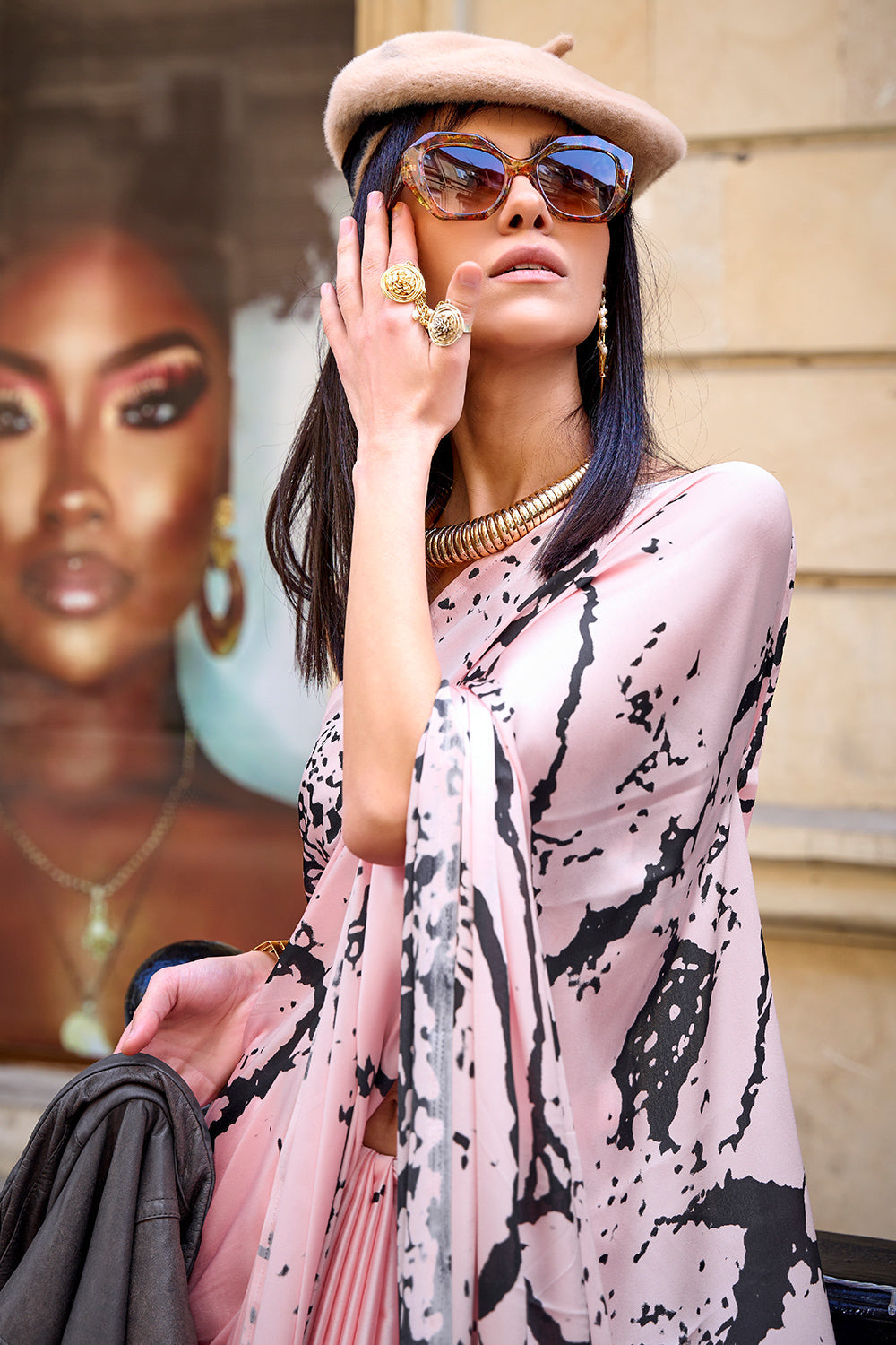 Buy Dark Pink Hand Work Banarasi Saree Nitaraa