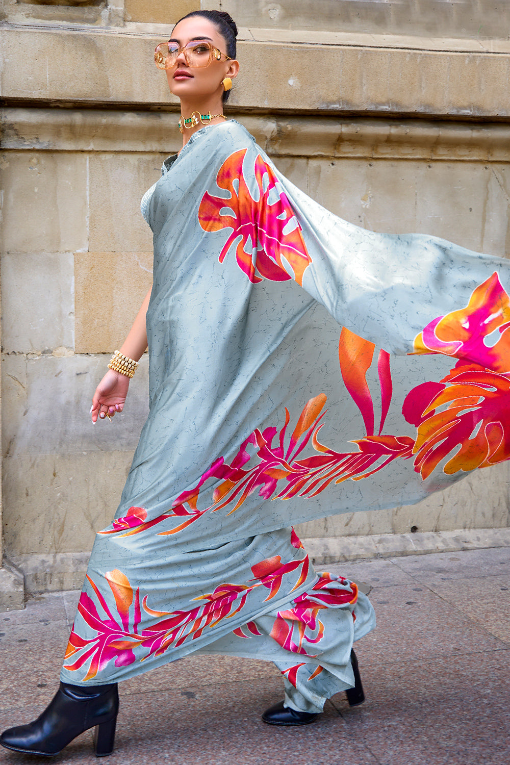 Buy Turquoise Blue Chikankari Saree Nitaraa