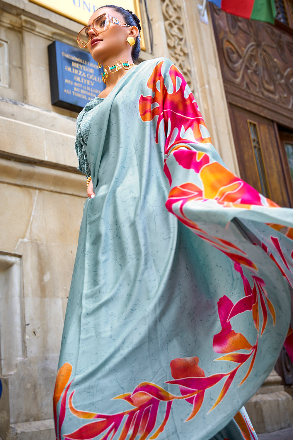 Buy Canary Yellow Chikankari Saree Nitaraa