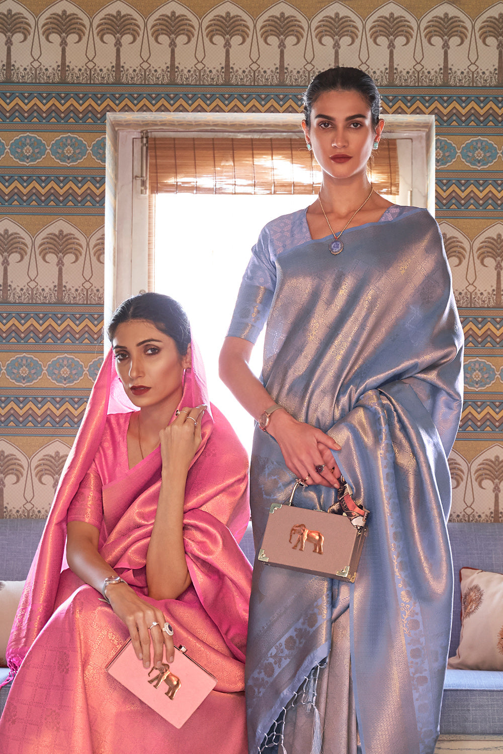 Buy French Violet Kanjivaram Saree Nitaraa