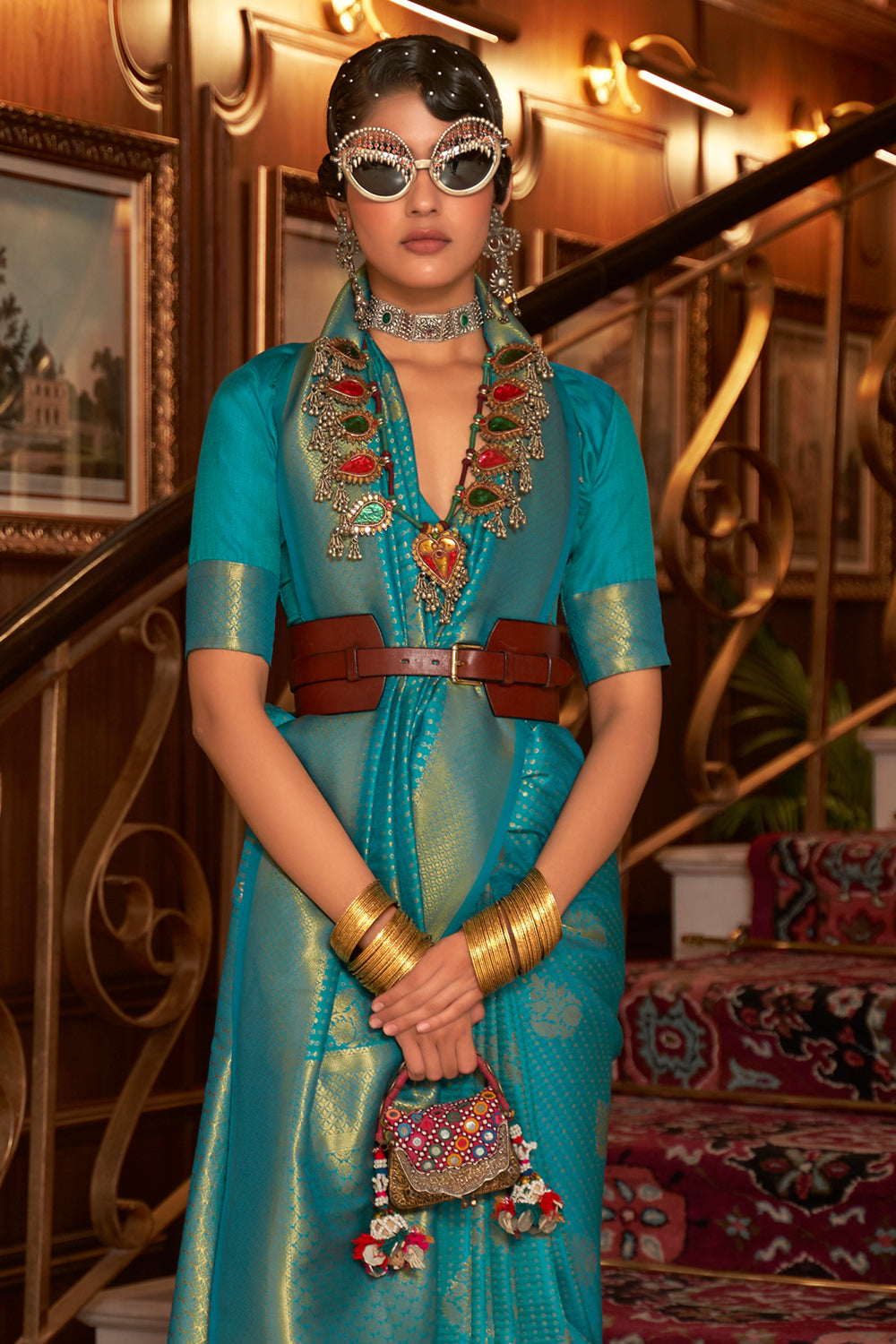 Buy Purple Raw Silk Saree Nitaraa