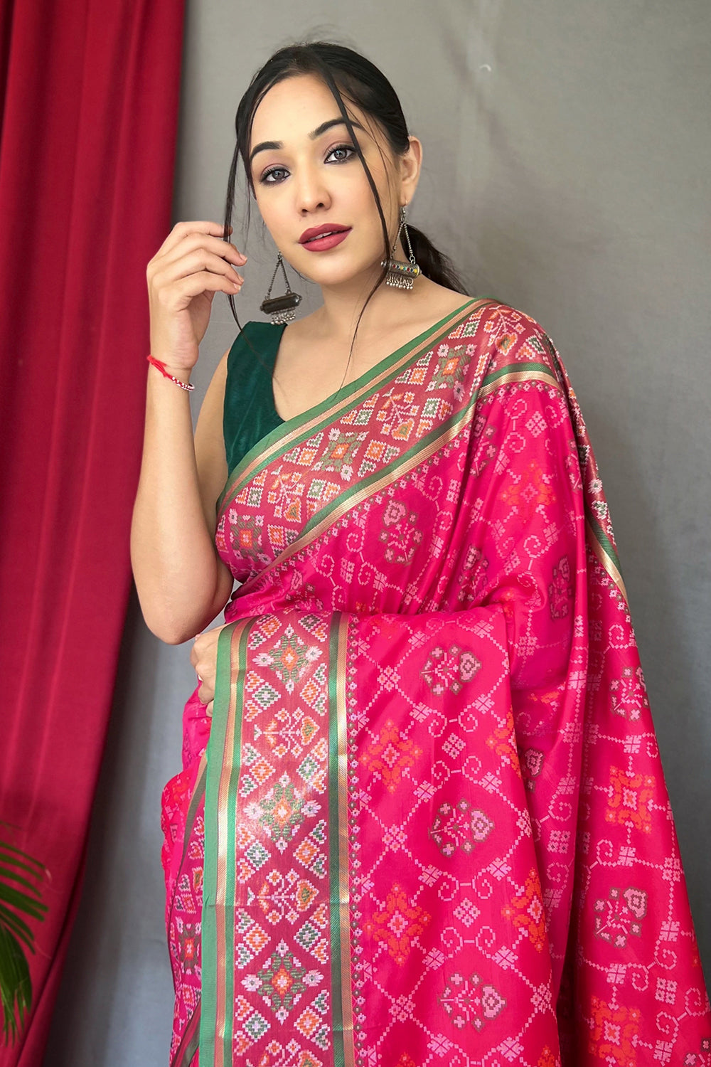 Buy Steel Blue Satin Silk Saree Nitaraa