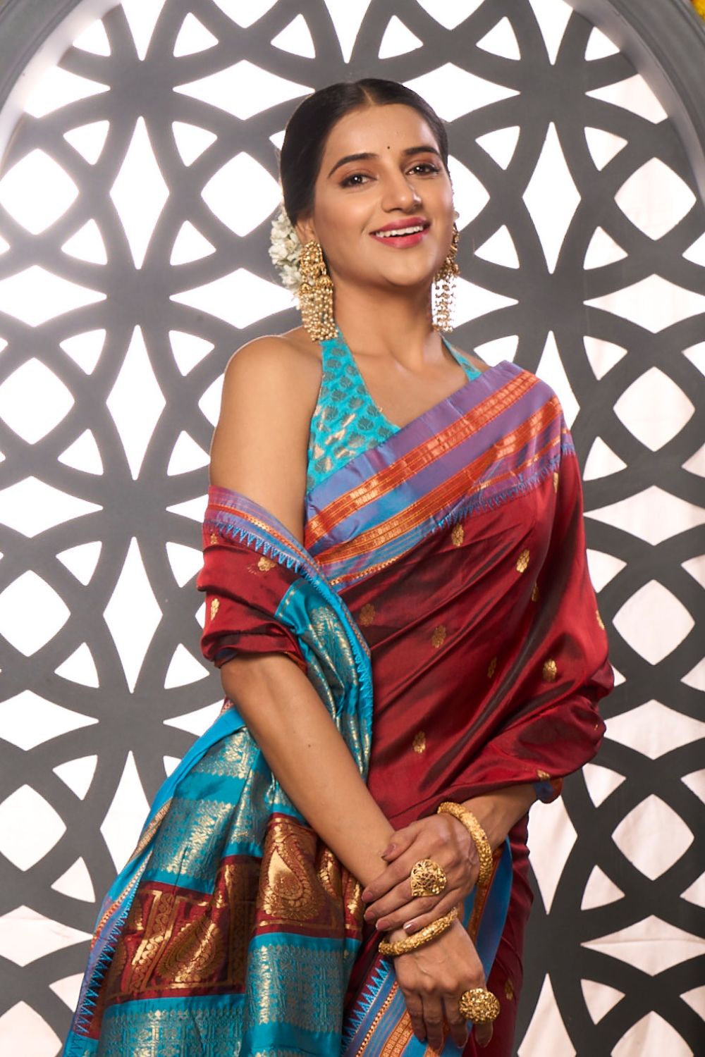 Buy Light Purple Digital Print Saree Nitaraa